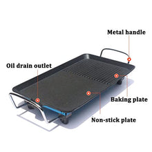 TEOYETTSF Non Stick Electric BBQ Grill Smokeless Barbecue Machine Adjustable Household Ovens Cooking Tools