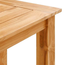 Afuera Living Contemporary Outdoor Dining Bench, 80" Teak Wood with Natural Oil Finish, Sustainable Plantation-Grown Teak, Chunky Base, Seats 3, Rustic Style Patio or Backyard Seating