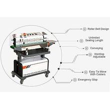 INTBUYING Automatic Vacuum Sealing Packing Machine with Code Printer LF1080 110V Black&White