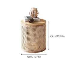 Chicken Couch End Table Rattan Living Room Side Table Round Living Room Sofa Coffee Table Balcony Leisure Storage Corner Table Corner Tables for Living Room