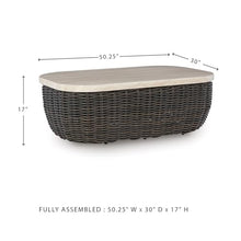 Signature Design by Ashley Kimora Patio Outdoor Wicker Coffee Table, 50"