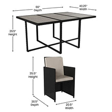 Taylor & Logan Somerville 7 Piece Patio Dining Set Gray/Black