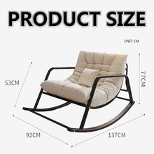 ERoomQ Double Living Room Rocking Chair with Soft Cushion, Comfortable Breathable Bedroom Rocking Chair, Modern Outdoor Garden Lounger, Zero Gravity Chairs with Armrests, Ergono(Grey)