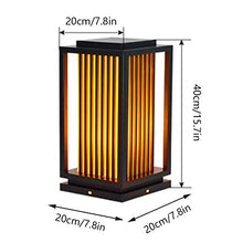 VELLOW Outdoor Post Lights,Square E27 External Pedestal Lamp,1 Pack Gate Bollard Pillar Light,Sand Textured Black With Imitation Marble Lampshade,Decorations Landscape Lighting For Patio Porch Railing