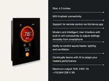 Harvia Cilindro 220v Sauna Heater, Electric Sauna Stove with Open Front Design, Large Stone Surface & Capacity for Sauna Rocks, Wet or Dry Saunas, Includes Stones (10.5kW - Digital)