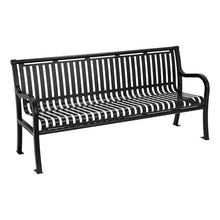 Norwood Open Air Series Premium Ribbed Bench with Back