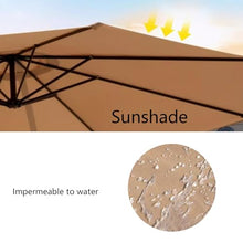 GYYDXXFC Patio Umbrella With Base, Outdoor Sunshade Umbrella, Crank And Sturdy Ribs Easy Push Button, For Pool, Porch, Garden, Deck, Backyard(Beige,3.0m/9.8ft)