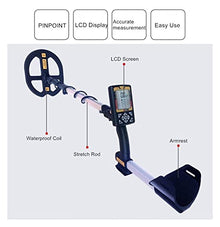 Metal Detector for Adults Metal Detector Gold Digger Treasure Hunter Bounty Hunter Metal Detector Waterproof Adult Child Metal Detector Liquid Crystal Display High Sensitivity Precision Metal Detect