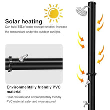 Xoiasth Solar Heated Shower, 35L Outdoor Shower with Shower Head and Foot Washer Tap, for Backyard/Garden/Poolside/Beach