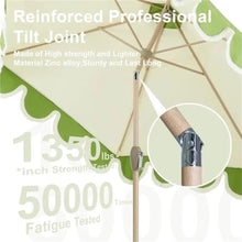 IRTGFHJE Patio Umbrella Scalloped Fringe Patio Umbrella