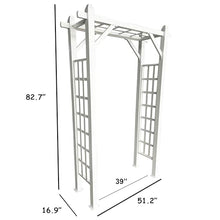 Oakland Living White Modern Aluminum Garden Arbor Arch