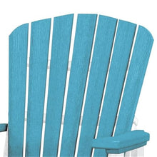 American Furniture Classics OS Home and Office Model 515ARW Fan Back Glider Made in The USA- Aruba Blue on White Base