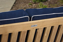 Tortuga Outdoor Jakarta Teak 5-Piece Outdoor Furniture Set with Navy Cushions Brown