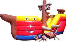 JumpOrange 15' Pirate Ship Bounce House Water Slide Combo Red