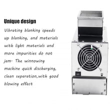 Bird Feed Blown Shell Splitter, Birds Feed Wind Sheller Selection Screening Machine with 2 Gear Speed Adjustable Fan, Adjustable Discharge Port, for Millet/Miscellaneous Grains/Melon Seeds