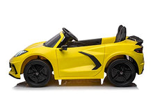 Freddo 24V Chevrolet Corvette C8 2 Seater Ride-On Car for Kids Yellow