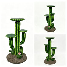 JintianCrafts 32" Cactus Plant Stand with 3 Shelves, Resin Saguaro Cactus Flower Pot Holder, Multi-Tier Succulent Display Rack for Patio, Yard, Lawn, Garden & Outdoor Decor