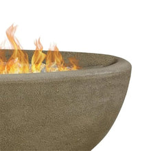 Real Flame Riverside 48" Oval Propane Fire Pit Bowl, Push-Button Ignition, Includes 28" Stainless Steel Burner, Lightweight, 50,000 BTUs, Adjustable Flame Height - Glacier Grey