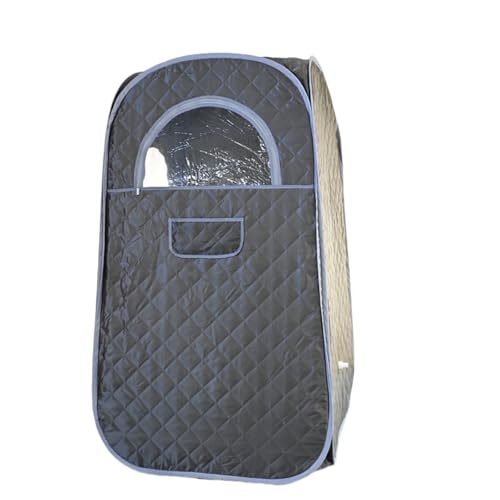 POGHDBXA Sauna Accessories, Compact Portable Steam Sauna Tent Therapeutic for Detox Relaxation Time Remote Control Personal for Home(Gray)