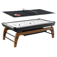 Hall of Games Edgewood Air Powered Hockey Table Tennis Top 2-in-1 Wood Grain