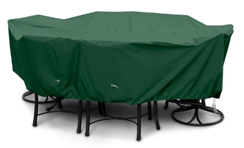 KOVERROOS Weathermax 64267 Medium High Back Dining Set Cover, 92 by 80 by 37-Inch, Forest Green