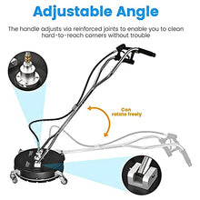 High Pressure Washer Surface Cleaner, High Water Pressure Driveway Cleaner, Stainless Steel, Double Handle, Suitable for Floors