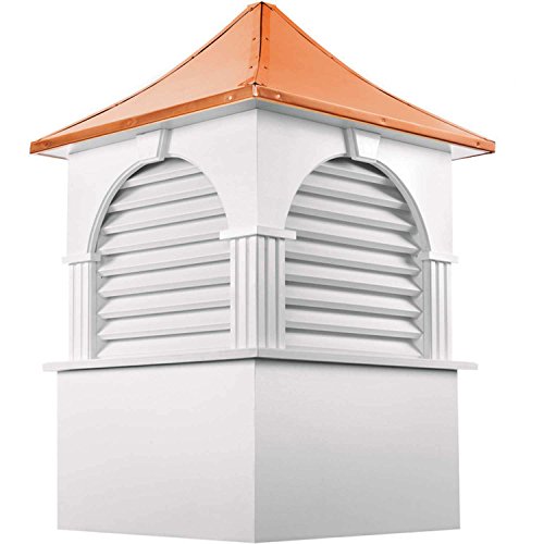 Good Directions Farmington Vinyl Cupola with Copper Roof 60" x 94" White