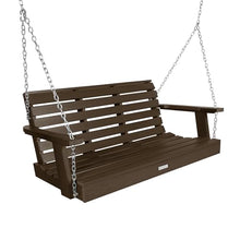 highwood Weatherly Porch Swing, 4 Feet, Weathered Acorn