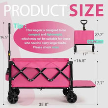 Lortix Premium Folding Camping Cart Wagon Heavy Duty Outdoor Utility Cart with Wheels Beach Garden Cart for Camping Picnic Fishing Kids