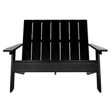Highwood Italica Modern Outdoor Adirondack Loveseat Black