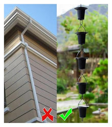 XHsghSEG rain Chain, Cup Japanese Copper Balcony Water Chain Downspout Replacement Multiple Sizes(3.6 m (11.8ft))
