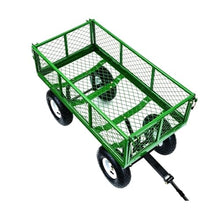 Utility Garden Cart Wagon Heavy Duty Garden Dump Cart with Removable Mesh Sides, for Beach Lawn Yard