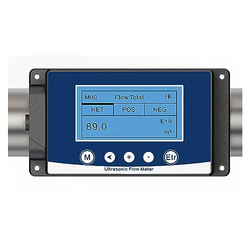 KGKGK Water Flow Meter, Industrial Time-Difference Type Ultrasonic Flowmeter, Flow Watch Used for Stainless Steel Copper PVC,for Outdoor Garden Hose Watering