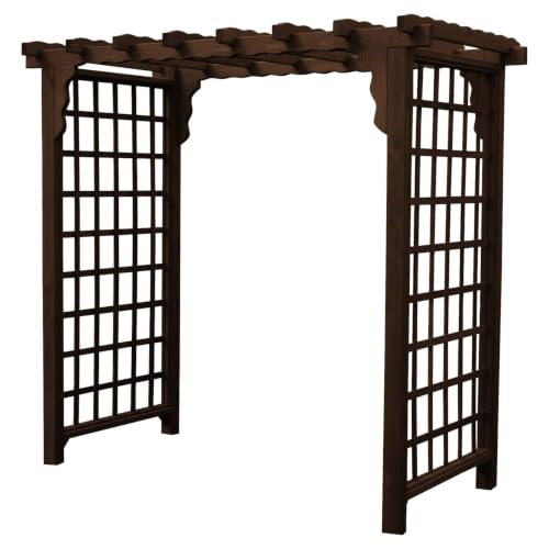 Keystone Amish Co. Bainbridge Cedar Arbor, 6-Foot, Walnut Stain