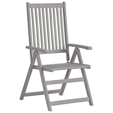 hliofuir 2-Piece Reclining Patio Chairs with Cushions Acacia Wood