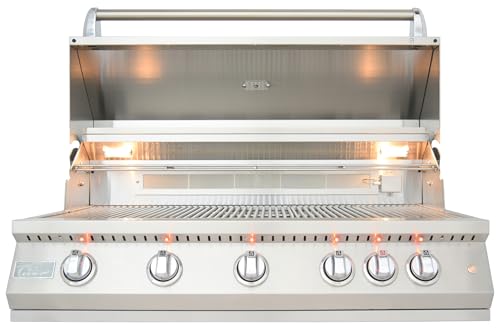 KoKoMo Grills Professional Built-In burner Gas Grill with Infrared Back Burner | Stainless Steel Gas Grill for Outdoor Kitchen, Backyard Barbecue Cooking, Patio | 40 Inch