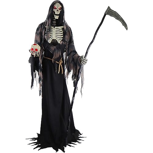 Haunted Hill Farm 7.0-Ft. Motion-Activated Rotting Reaper Animatronic