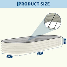 Festisoul 2-Pack 10x4x1.5ft Galvanized Raised Beds – Safety Strips, Rust-Resistant