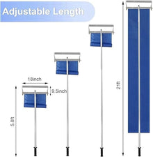 JYXYXSCP Snow Shovel Aluminum Snow Roof Rake Removal Tool 4-20Ft,Adjustable Pole 5-Section w/Anti-Skid Handle and Protection Wheels for Rooftop Leaves Clearing