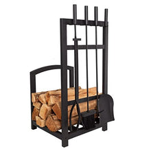 DJVHSRI Firewood Storage Rack Simple Iron Black Fireplace Tools Firewood Rack Home Floor Disassembled Wood Firewood Shelf,