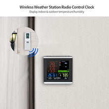 HBJWOV Digital Thermometer Hygrometer Weather Station，Color LCD Forecast Clock