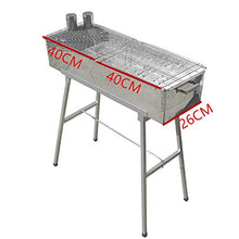 NEWCES Barbecue Desk 32-Inch Portable Heavy-Duty Stainless Steel Charcoal Grill ?Barbecue Folding Camping Grill for Outdoor Backyard Patio Cooking Tabletop Barbecue