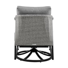 Armen Living Palma Aluminum Outdoor Swivel Lounge Chair Gray