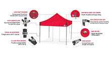 E-Z UP Eclipse Instant Shelter Canopy, 10' x 10', White Steel Frame and Professional Grade Royal Blue Top