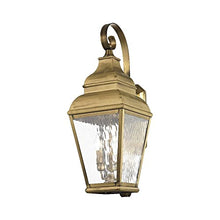 Livex Black Exeter 3 Light Outdoor Wall Lantern