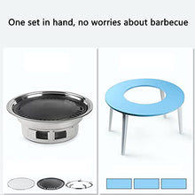 JTYMZYY Outdoor Barbecue Table with Charcoal Grill, Small Home Courtyard Table, Korean Barbecue Grill, 23.62" x 12.59" x 14.17", Silver