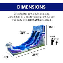 HeroKiddo 16ft Dolphin Commercial Inflatable Water Slide with Blower