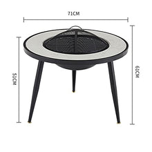Backyard Patio Garden Fireplace Wood Burning Fire Pit BBQ Grill Firepit Bowl Outdoor Fire Pits Garden with Grill Grate 2 in 1 Fireplace for Bonfire for Camping