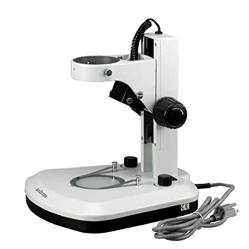 AmScope TS130R-LED Microscope Table Rack Stand with LED Lights White