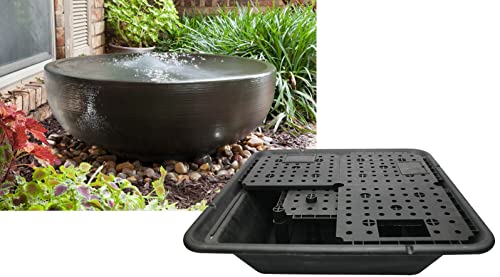 Little Giant DFB44 44-Inch Disappearing Water Fountain Basin Black